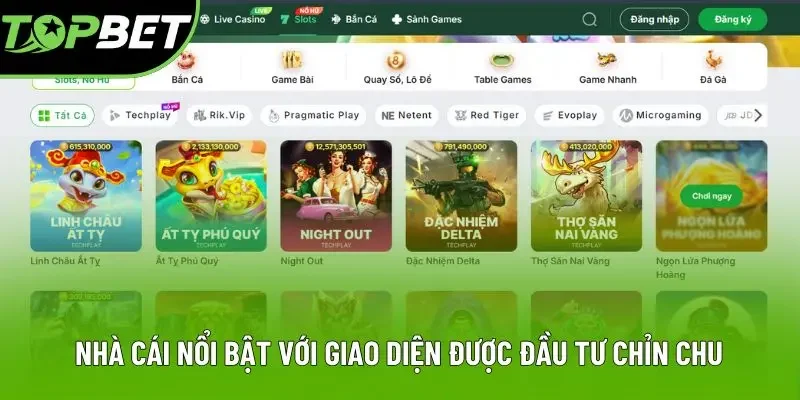 Nhà cái nổi bật với giao diện được đầu tư chỉn chu Nhà cái nổi bật với giao diện được đầu tư chỉn chu