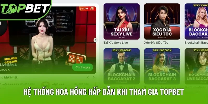 Hệ thống hoa hồng hấp dẫn khi tham gia Topbet Hệ thống hoa hồng hấp dẫn khi tham gia Topbet